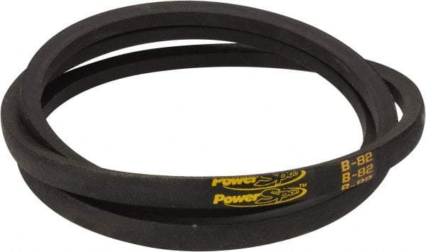 Value Collection - Section B, 21/32" Wide, 85" Outside Length, V-Belt - Rubber, Classic, No. B82 - Apex Tool & Supply