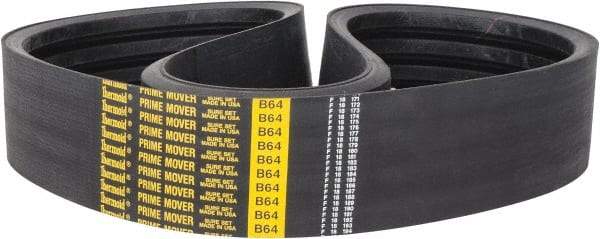 Value Collection - Section B, V-Belt - Neoprene Rubber, Classic Banded, No. B-64 - Apex Tool & Supply