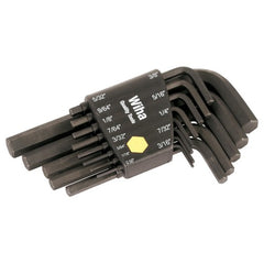 .050 - 3/8 HEX L-KEY SHORT ARM BLACK SET - Apex Tool & Supply