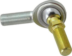 Made in USA - 5/8" ID, 1-1/2" Max OD, 9,813 Lb Max Static Cap, Male Spherical Rod End with Stud - 5/8-18 RH, Steel with Steel Raceway - Apex Tool & Supply