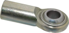 Made in USA - 3/4" ID, 1-3/4" Max OD, 14,290 Lb Max Static Cap, Plain Female Spherical Rod End - 3/4-16 RH, Steel with Steel Raceway - Apex Tool & Supply