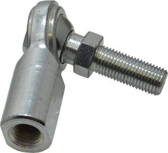 Made in USA - 3/8" ID, 1" Max OD, 5,100 Lb Max Static Cap, Female Spherical Rod End with Stud - 3/8-24 RH, Steel with Steel Raceway - Apex Tool & Supply
