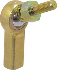 Made in USA - 3/16" ID, 5/8" Max OD, 1,624 Lb Max Static Cap, Female Spherical Rod End with Stud - 10-32 RH, Steel with Bronze Raceway - Apex Tool & Supply