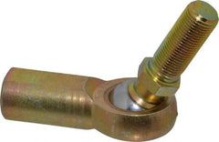Made in USA - 5/8" ID, 1-1/2" Max OD, 7,400 Lb Max Static Cap, Female Spherical Rod End with Stud - 5/8-18 RH, Steel with Bronze Raceway - Apex Tool & Supply