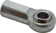 Made in USA - 5/8" ID, 1-1/2" Max OD, 17,959 Lb Max Static Cap, Plain Female Spherical Rod End - 5/8-18 RH, Alloy Steel with Steel Raceway - Apex Tool & Supply