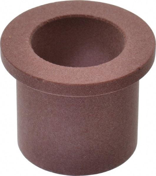 Bunting Bearing - 3/4" Inside x 1" Outside Diam, PTFE Sleeve Bearing - 1-1/4" Flange Outside Diam, 1/8" Flange Thickness, 1" OAL - Apex Tool & Supply