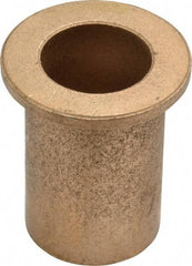 Boston Gear - 7/8" Inside x 1-1/8" Outside Diam, Oil Impregnated Bronze SAE-841 Flanged Sleeve Bearing - 1-1/2" Flange Outside Diam, 1/8" Flange Thickness, 1-3/4" OAL - Apex Tool & Supply
