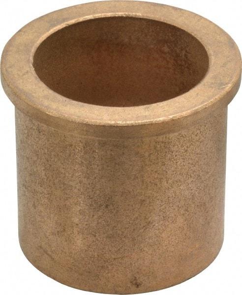Boston Gear - 1-5/8" Inside x 2" Outside Diam, Oil Impregnated Bronze SAE-841 Flanged Sleeve Bearing - 2-1/4" Flange Outside Diam, 3/16" Flange Thickness, 2" OAL - Apex Tool & Supply
