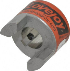 Lovejoy - 5/8" Max Bore Diam, 3/16" x 3/32" Keyway Width x Depth, Flexible Coupling Hub - 1.36" OD, 2" OAL, Sintered Iron, Order 2 Hubs & 1 Spider for Complete Coupling - Apex Tool & Supply