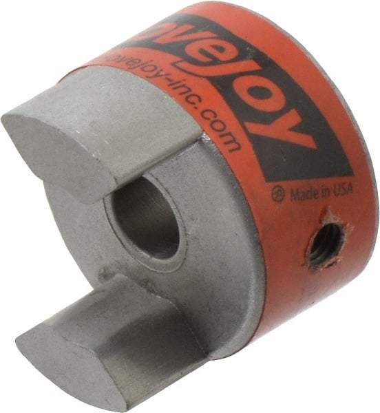 Lovejoy - 10mm Max Bore, Flexible Coupling Hub - 1.36" OD, 2" OAL, Sintered Iron, Order 2 Hubs & 1 Spider for Complete Coupling - Apex Tool & Supply
