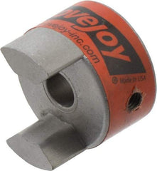 Lovejoy - 10mm Max Bore, Flexible Coupling Hub - 1.36" OD, 2" OAL, Sintered Iron, Order 2 Hubs & 1 Spider for Complete Coupling - Apex Tool & Supply