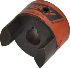 Lovejoy - 11mm Max Bore, 4mm x 1.8mm Keyway Width x Depth, Flexible Coupling Hub - 1.36" OD, 2" OAL, Sintered Iron, Order 2 Hubs & 1 Spider for Complete Coupling - Apex Tool & Supply