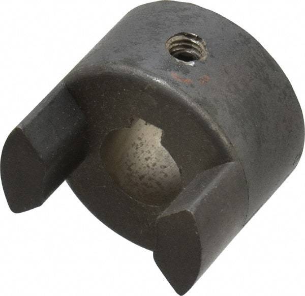Lovejoy - 14mm Max Bore, 5mm x 2.3mm Keyway Width x Depth, Flexible Coupling Hub - 1.36" OD, 2" OAL, Sintered Iron, Order 2 Hubs & 1 Spider for Complete Coupling - Apex Tool & Supply