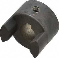 Lovejoy - 14mm Max Bore, 5mm x 2.3mm Keyway Width x Depth, Flexible Coupling Hub - 1.36" OD, 2" OAL, Sintered Iron, Order 2 Hubs & 1 Spider for Complete Coupling - Apex Tool & Supply