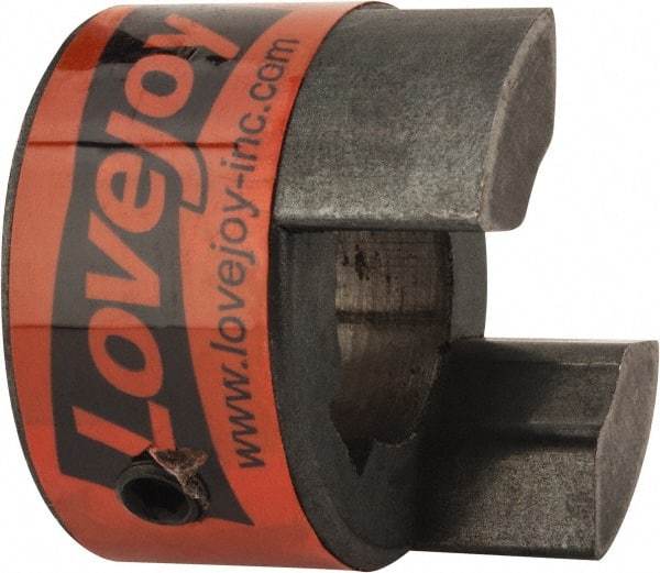 Lovejoy - 19mm Max Bore, 6mm x 2.8mm Keyway Width x Depth, Flexible Coupling Hub - 1.36" OD, 2" OAL, Sintered Iron, Order 2 Hubs & 1 Spider for Complete Coupling - Apex Tool & Supply