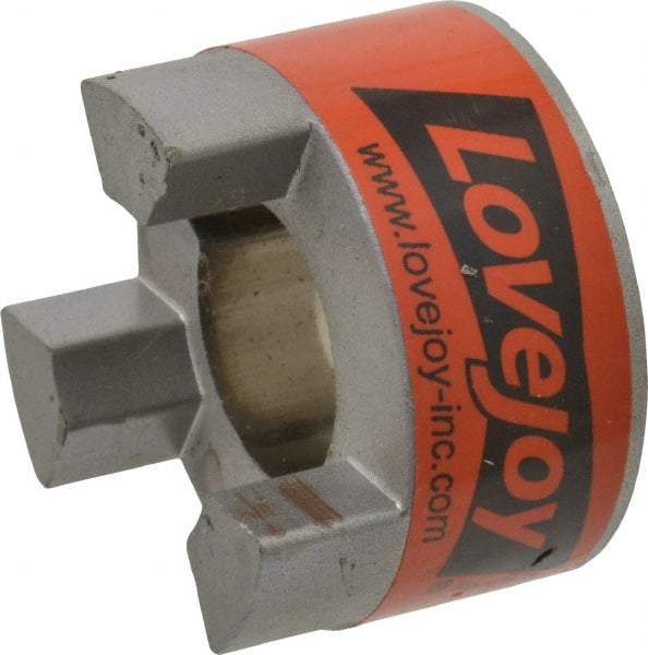 Lovejoy - 7/8" Max Bore Diam, 3/16" x 3/32" Keyway Width x Depth, Flexible Coupling Hub - 1-3/4" OD, 2.12" OAL, Sintered Iron, Order 2 Hubs & 1 Spider for Complete Coupling - Apex Tool & Supply