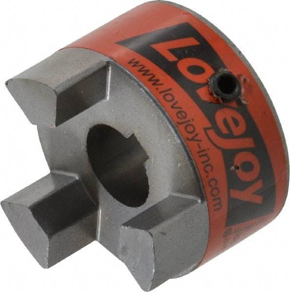 Lovejoy - 16mm Max Bore, 5mm x 2.3mm Keyway Width x Depth, Flexible Coupling Hub - 1-3/4" OD, 2.12" OAL, Sintered Iron, Order 2 Hubs & 1 Spider for Complete Coupling - Apex Tool & Supply