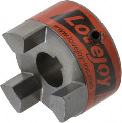Lovejoy - 16mm Max Bore, 5mm x 2.3mm Keyway Width x Depth, Flexible Coupling Hub - 1-3/4" OD, 2.12" OAL, Sintered Iron, Order 2 Hubs & 1 Spider for Complete Coupling - Apex Tool & Supply