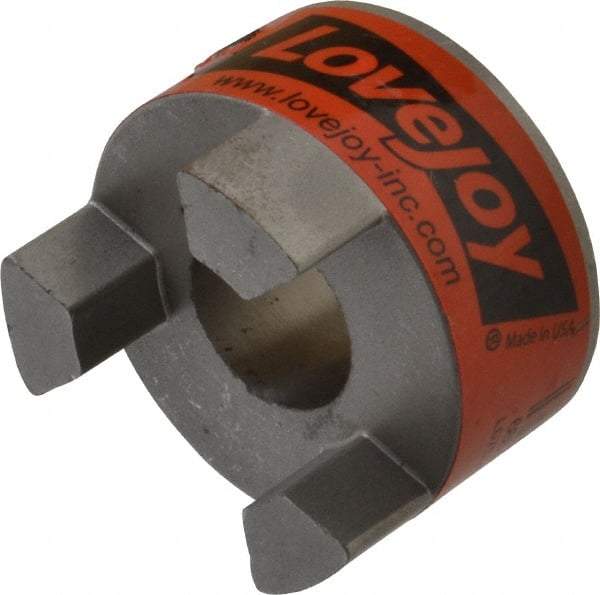 Lovejoy - 19mm Max Bore, 6mm x 2.8mm Keyway Width x Depth, Flexible Coupling Hub - 1-3/4" OD, 2.12" OAL, Sintered Iron, Order 2 Hubs & 1 Spider for Complete Coupling - Apex Tool & Supply