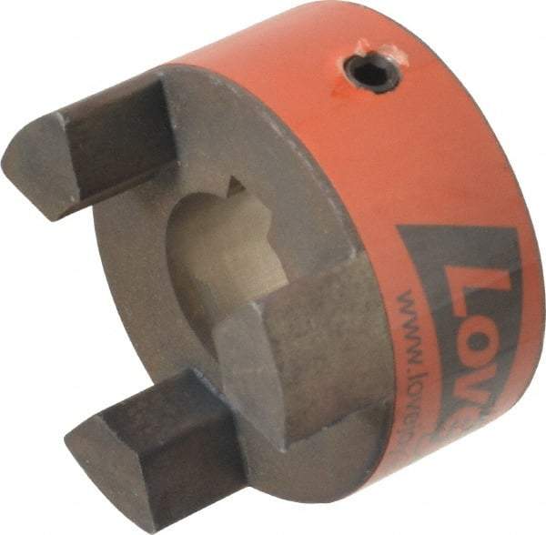 Lovejoy - 20mm Max Bore, 6mm x 2.8mm Keyway Width x Depth, Flexible Coupling Hub - 1-3/4" OD, 2.12" OAL, Sintered Iron, Order 2 Hubs & 1 Spider for Complete Coupling - Apex Tool & Supply