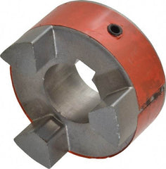 Lovejoy - 24mm Max Bore, 8mm x 3.3mm Keyway Width x Depth, Flexible Coupling Hub - 2.11" OD, 2.12" OAL, Sintered Iron, Order 2 Hubs & 1 Spider for Complete Coupling - Apex Tool & Supply