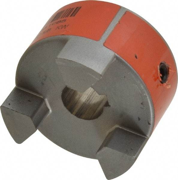 Lovejoy - 5/8" Max Bore Diam, 3/16" x 3/32" Keyway Width x Depth, Flexible Coupling Hub - 2.11" OD, 2-1/2" OAL, Sintered Iron, Order 2 Hubs & 1 Spider for Complete Coupling - Apex Tool & Supply