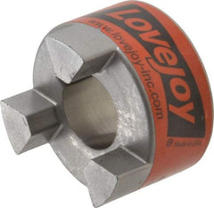 Lovejoy - 24mm Max Bore, 8mm x 3.3mm Keyway Width x Depth, Flexible Coupling Hub - 2.11" OD, 2-1/2" OAL, Sintered Iron, Order 2 Hubs & 1 Spider for Complete Coupling - Apex Tool & Supply