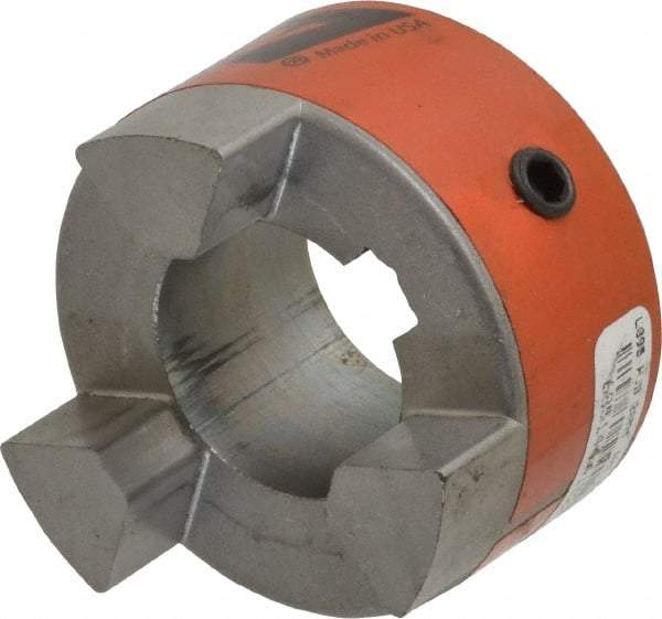 Lovejoy - 28mm Max Bore, 8mm x 3.3mm Keyway Width x Depth, Flexible Coupling Hub - 2.11" OD, 2-1/2" OAL, Sintered Iron, Order 2 Hubs & 1 Spider for Complete Coupling - Apex Tool & Supply
