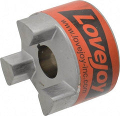 Lovejoy - 7/8" Max Bore Diam, 3/16" x 3/32" Keyway Width x Depth, Flexible Coupling Hub - 2.54" OD, 3-1/2" OAL, Sintered Iron, Order 2 Hubs & 1 Spider for Complete Coupling - Apex Tool & Supply