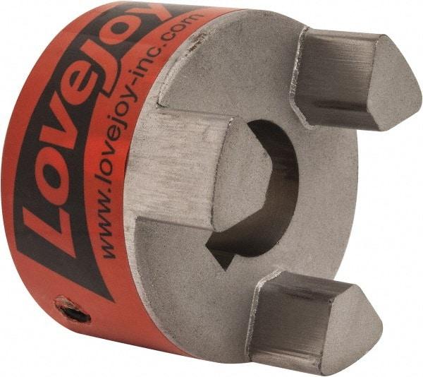 Lovejoy - 25mm Max Bore, 8mm x 3.3mm Keyway Width x Depth, Flexible Coupling Hub - 2.54" OD, 3-1/2" OAL, Sintered Iron, Order 2 Hubs & 1 Spider for Complete Coupling - Apex Tool & Supply