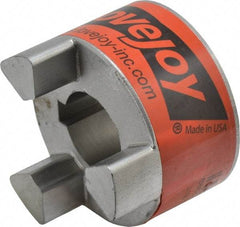Lovejoy - 28mm Max Bore, 8mm x 3.3mm Keyway Width x Depth, Flexible Coupling Hub - 2.54" OD, 3-1/2" OAL, Sintered Iron, Order 2 Hubs & 1 Spider for Complete Coupling - Apex Tool & Supply
