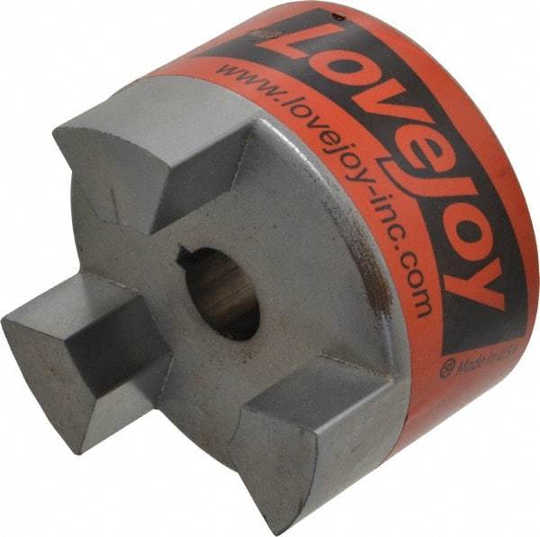 Lovejoy - 3/4" Max Bore Diam, 3/16" x 3/32" Keyway Width x Depth, Flexible Coupling Hub - 3.31" OD, 4-1/4" OAL, Sintered Iron, Order 2 Hubs & 1 Spider for Complete Coupling - Apex Tool & Supply