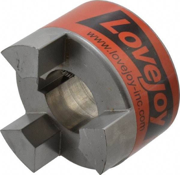 Lovejoy - 1-1/2" Max Bore Diam, 3/8" x 3/16" Keyway Width x Depth, Flexible Coupling Hub - 3.31" OD, 4-1/4" OAL, Sintered Iron, Order 2 Hubs & 1 Spider for Complete Coupling - Apex Tool & Supply