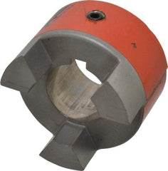 Lovejoy - 1-5/8" Max Bore Diam, 3/8" x 3/16" Keyway Width x Depth, Flexible Coupling Hub - 3.31" OD, 4-1/4" OAL, Sintered Iron, Order 2 Hubs & 1 Spider for Complete Coupling - Apex Tool & Supply