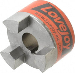 Lovejoy - 28mm Max Bore, 8mm x 3.3mm Keyway Width x Depth, Flexible Coupling Hub - 3.31" OD, 4-1/4" OAL, Sintered Iron, Order 2 Hubs & 1 Spider for Complete Coupling - Apex Tool & Supply