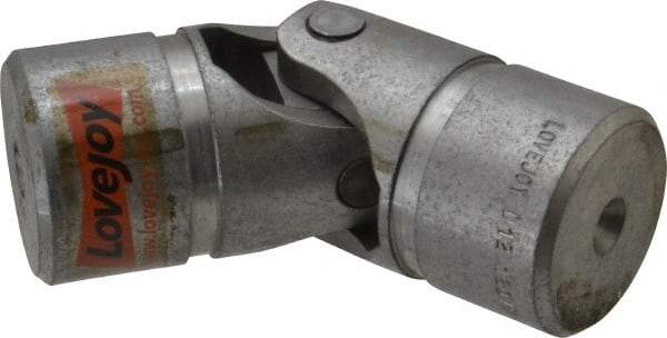 Lovejoy - 1-1/2" Bore Depth, 15,600 In/Lbs. Torque, D-Type Single Universal Joint - 1" Inside x 2" Outside Diam, 5-7/16" OAL - Apex Tool & Supply