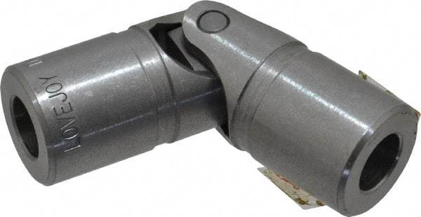 Lovejoy - 1" Bore Depth, 1,560 In/Lbs. Torque, D-Type Single Universal Joint - 1/2" Inside x 1" Outside Diam, 3-3/8" OAL - Apex Tool & Supply