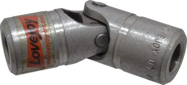 Lovejoy - 1" Bore Depth, 2,880 In/Lbs. Torque, D-Type Single Universal Joint - 9/16" Inside x 1-1/8" Outside Diam, 3-1/2" OAL - Apex Tool & Supply