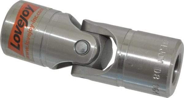 Lovejoy - 1-1/16" Bore Depth, 5,220 In/Lbs. Torque, D-Type Single Universal Joint - 5/8" Inside x 1-1/4" Outside Diam, 3-3/4" OAL - Apex Tool & Supply