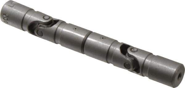 Lovejoy - 5/8" Bore Depth, 378 In/Lbs. Torque, DD-Type Double Universal Joint - 1/4" Inside x 1/2" Outside Diam, 4" OAL - Apex Tool & Supply