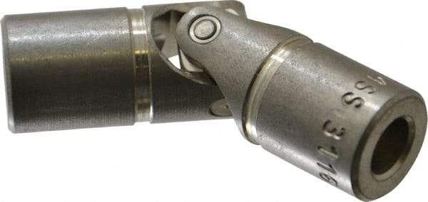 Lovejoy - 7/8" Bore Depth, 512 In/Lbs. Torque, D-Type Single Universal Joint - 3/8" Inside x 3/4" Outside Diam, 2-11/16" OAL - Apex Tool & Supply