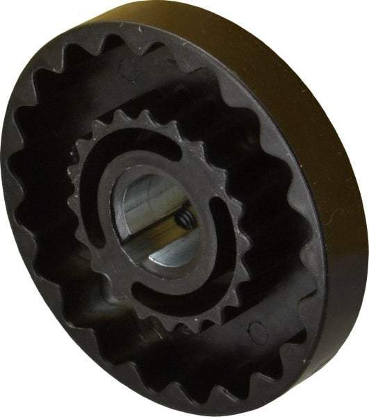 Lovejoy - 3/4" Max Bore Diam, 3/16" x 3/32" Keyway Width x Depth, Flexible Coupling Hub - 3-1/4" OD, 2.88" OAL, Cast Iron - Apex Tool & Supply