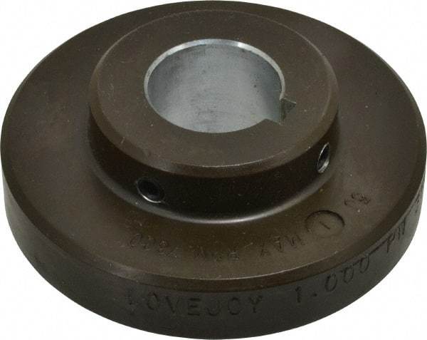 Lovejoy - 1" Max Bore Diam, 1/4" x 1/8" Keyway Width x Depth, Flexible Coupling Hub - 3-1/4" OD, 2.88" OAL, Cast Iron - Apex Tool & Supply