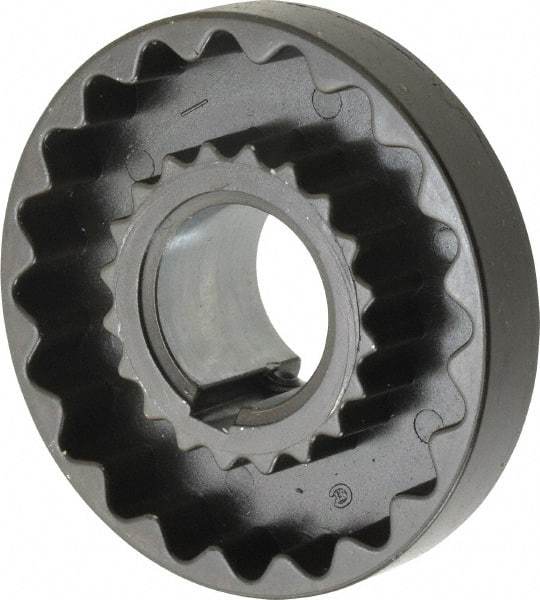 Lovejoy - 1-1/8" Max Bore Diam, 1/4" x 1/8" Keyway Width x Depth, Flexible Coupling Hub - 3-1/4" OD, 2.88" OAL, Cast Iron - Apex Tool & Supply