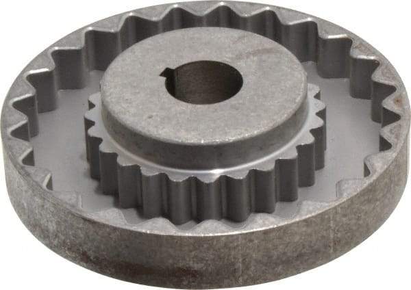 Lovejoy - 7/8" Max Bore Diam, 3/16" x 3/32" Keyway Width x Depth, Flexible Coupling Hub - 4-5/8" OD, 3.94" OAL, Cast Iron - Apex Tool & Supply