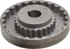 Lovejoy - 7/8" Max Bore Diam, 3/16" x 3/32" Keyway Width x Depth, Flexible Coupling Hub - 4-5/8" OD, 3.94" OAL, Cast Iron - Apex Tool & Supply