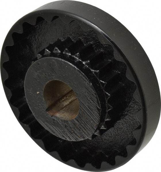 Lovejoy - 1-1/8" Max Bore Diam, 1/4" x 1/8" Keyway Width x Depth, Flexible Coupling Hub - 4-5/8" OD, 3.94" OAL, Cast Iron - Apex Tool & Supply