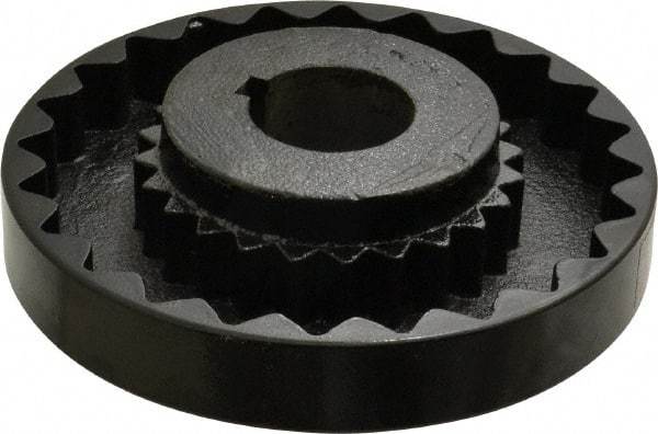 Lovejoy - 1-3/8" Max Bore Diam, 5/16" x 5/32" Keyway Width x Depth, Flexible Coupling Hub - 5.45" OD, 4.44" OAL, Cast Iron - Apex Tool & Supply