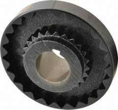 Lovejoy - 1-5/8" Max Bore Diam, 3/8" x 3/16" Keyway Width x Depth, Flexible Coupling Hub - 5.45" OD, 4.44" OAL, Cast Iron - Apex Tool & Supply