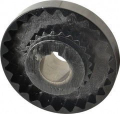 Lovejoy - 1-5/8" Max Bore Diam, 3/8" x 3/16" Keyway Width x Depth, Flexible Coupling Hub - 6.35" OD, 5.06" OAL, Cast Iron - Apex Tool & Supply